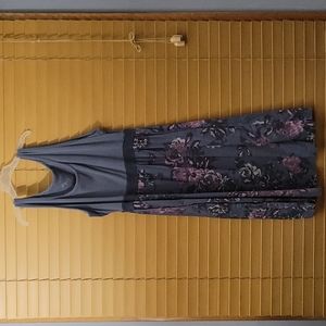 Gray floral dress